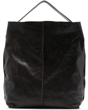 SOMMET Leather Top-Handle Shoulder Bag - Noir