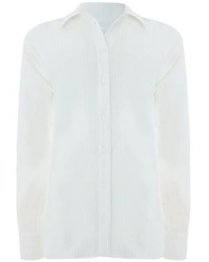 Hunza G Seersucker Oversized Shirt - White