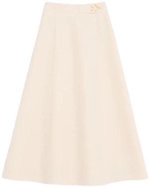 Valentino Garavani Crepe Couture Midi Skirt - White