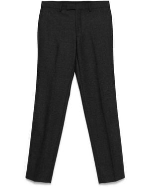 Sandro Pantalones rectos de talle alto - Negro