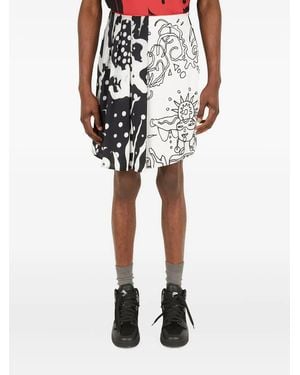 Honey Fucking Dijon Abstract-Print Bermuda Shorts - Black