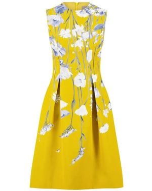 Lela Rose Betsy Floral-Print Dress - Yellow