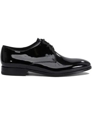 Fabi Leather Derby Shoes - Black