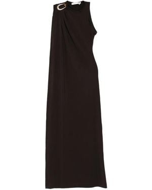 Christopher Esber Draped Ring-Detail Maxi Dress - Black