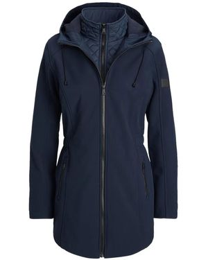 Ralph Lauren Drawstring-Waist Hooded Coat - Blue