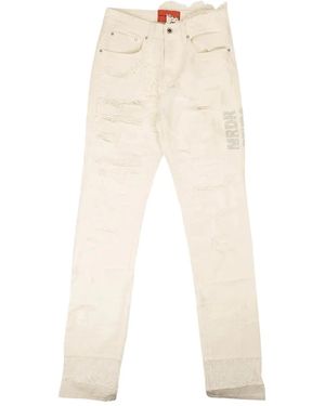 Who Decides War Ripped Five-Pocket Jeans - White