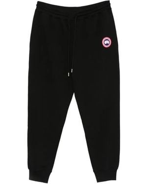 Canada Goose Logo-Patch Drawstring Track Trousers - Black