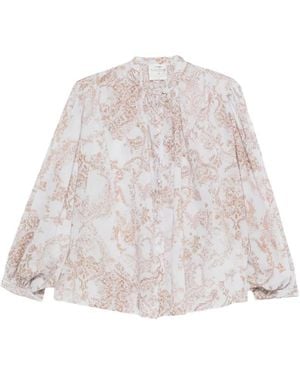 forte_forte Floral Print Shirt - White
