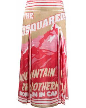 DSquared² Falda Con Logo - Rojo