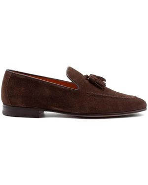 Berwick Shoes Tassel-Detail Suede Loafers - Brown