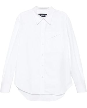 Louis-Gabriel Nouchi Slit-Pocket Poplin Shirt - White