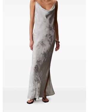 Calvin Klein Floral-Jacquard Maxi Dress - Grey