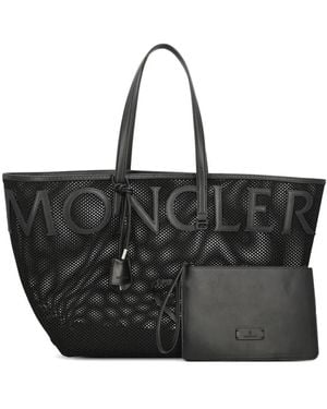 Moncler Logo-Embossed Tote Bag - Black