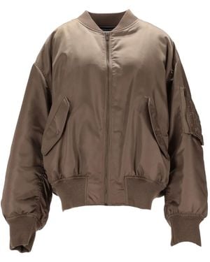 Saint Laurent Bomber Ample Tech Bril Wr Recy - Brown