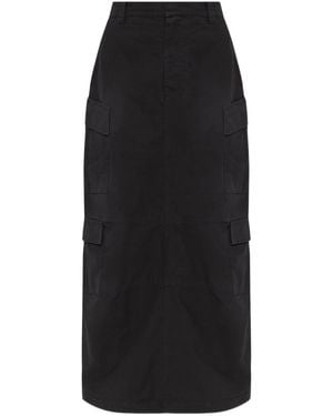 Balenciaga Cargo Pocket Midi Skirt - Black
