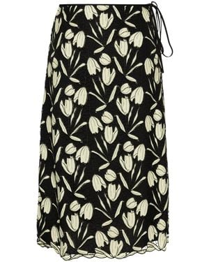 Paul Smith Guipure-Lace Midi Skirt - Black
