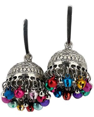 Hui Milano Bell-Embellished Drop Earrings - White