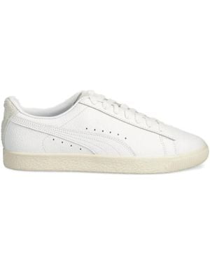 PUMA Clyde Leather Sneakers - White