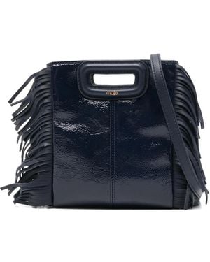 Maje Mini Sac À Bandoulière À Franges - Bleu