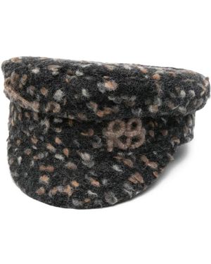 Ruslan Baginskiy Speckled Wool Cap - Black