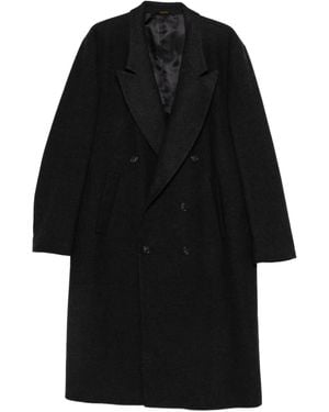 Paura Enea Double-Breasted Coat - Black