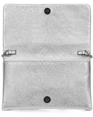 Poche Paris Torba Chain-Link Clutch - Grey