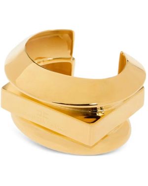 Elisabetta Franchi Rigid Bracelet With Lacquered Band - Metallic