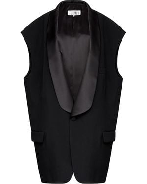 MM6 by Maison Margiela Tailored Waistcoat - Black