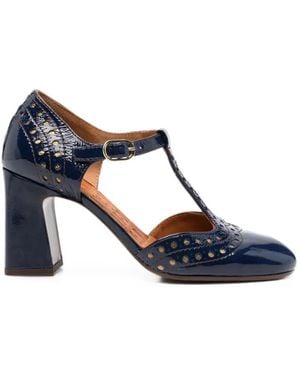 Chie Mihara Mante T-Bar Heeled Court Shoes - Blue