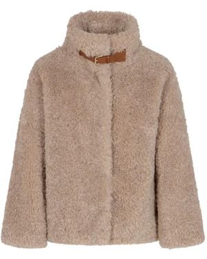 Herno Jacke aus Faux Fur - Braun