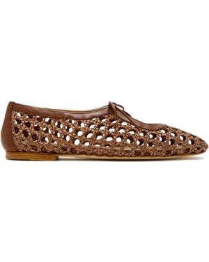 Andrea Gomez Amelia Woven Ballet Flats - Brown