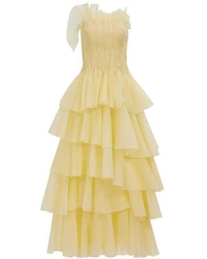 Aje. Sonnet Tiered Maxi Dress - Yellow