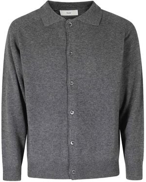 DUNST Cárdigan De Manga Raglán Con Cuello - Gris
