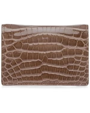 Kwanpen Crocodile-Effect Wallet - Brown