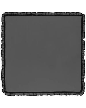 Ganni Ruffle-Trim Scarf - Black