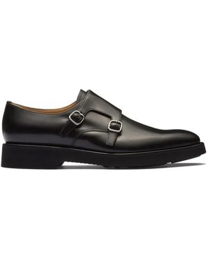 Church's Double-Buckle Leather Monk Shoes - Black