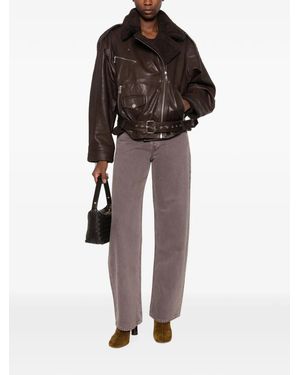Agolde Jean Droit À Design Croisé - Gris