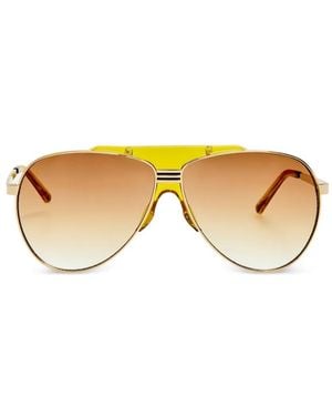 The Attico X Linda Farrow Amelia Sunglasses - Metallic