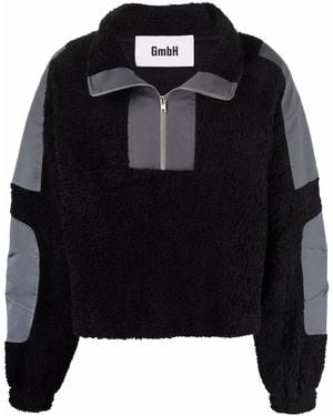 GmbH Stand-Up Collar Contrast Sweatshirt - Black