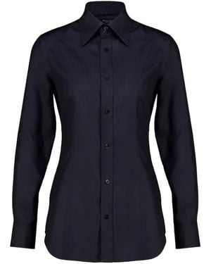 Gucci Silk Popplin Shirt - Blauw