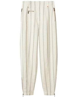 Burberry Striped Pants - White