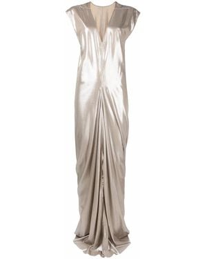 Rick Owens Lobster-Cut Sleeveless Gown - White