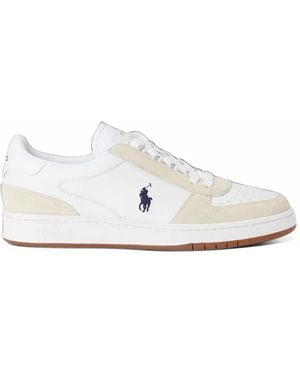Polo Ralph Lauren Logo-Embroidered Panelled Trainers - White
