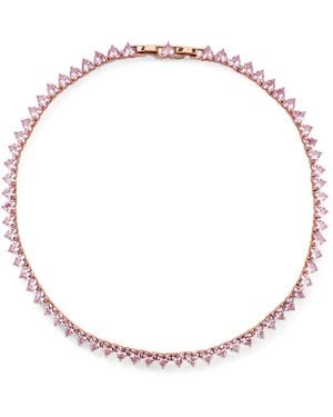 Lady D World Heart-Cut Zirconia Necklace - Natural