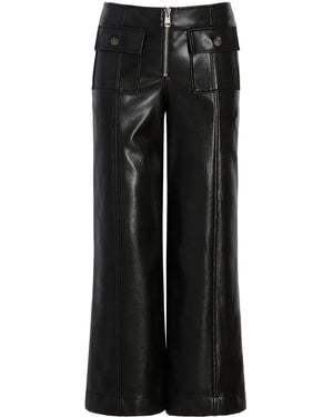 Cinq À Sept Azure Faux-Leather Trousers - Black