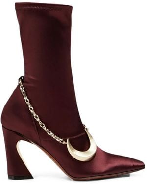 Zimmermann Chain-Detail Ankle Boots - Brown