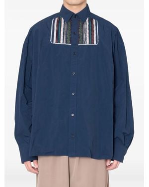 Kolor Ribbon-Embellished Shirt - Blue