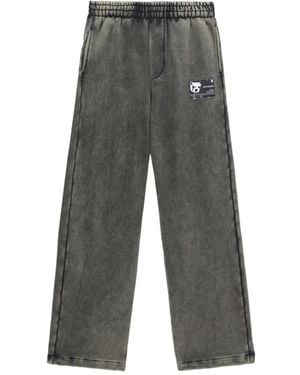 we11done Pantalones de chándal con bolsillos de parche - Gris