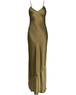 Nili Lotan Silk-satin Slip Dress - Green
