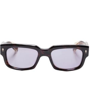 Jacques Marie Mage Tortoiseshell Rectangle Sunglasses - Brown